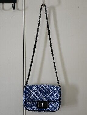 Karl Lagerfeld Paris Agyness Tweed Crossbosy/Shoulder Bag